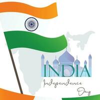 Indien Unabhängigkeit Tag 2023 Vektor Illustration