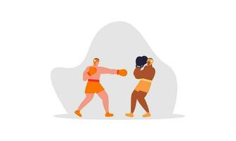 boxning sport illustration begrepp vektor