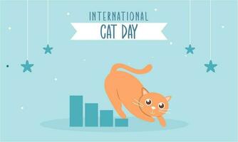 eben International Katze Tag Hintergrund Vektor