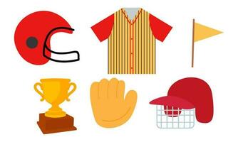 Element von Baseball Fänger Sportbekleidung und Teige Baseball zum Wettbewerb Logo vektor