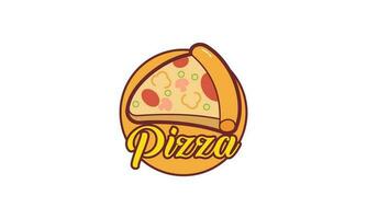Pizza Cafe Logo Emblem zum schnell Essen Restaurant vektor