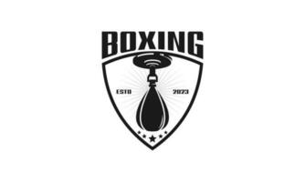 boxning logotyp design mall vektor