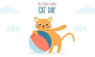 eben International Katze Tag Hintergrund Vektor