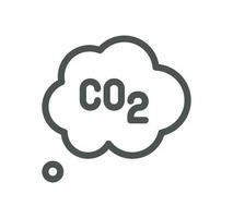 co2 verbunden Symbol Gliederung und linear Vektor. vektor