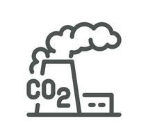 co2 verbunden Symbol Gliederung und linear Vektor. vektor