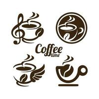 Design Logo einstellen Kaffee Tasse Vektor Illustration