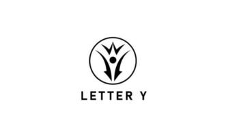 y Brief Logo Vorlage vektor