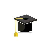 universitet gradering keps. studerande hatt för akademi. grad i utbildning proffs vektor