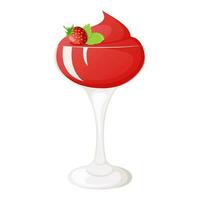 Erdbeere Daiquiri, Margarita Cocktail. alkoholisch trinken Vektor Illustration.