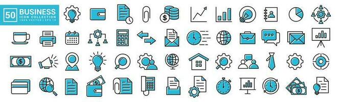 Sammlung von Geschäft Symbole, Marketing, Finanzen, Strategie, Statistiken, arbeiten, editierbar und der Größe veränderbar Vektor eps 10.