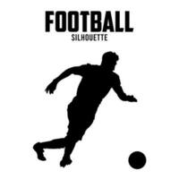 Fußball Spieler Silhouette Vektor Lager Illustration, Fußball silhoutte 02