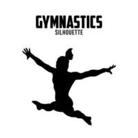 gymnastik silhuett vektor stock illustration gymnastik spelare silhoutte