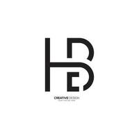 Brief h c b kreativ Initiale Linie Kunst einzigartig Typografie Monogramm Logo. h Logo. c Logo. b Logo vektor