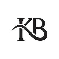 modern Formen Alphabet Brief kb klassisch Monogramm kreativ Logo. k Logo. b Logo vektor