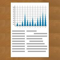 jährlich Bericht, dreieckig Diagramme. dokumentieren mit Daten Statistik, Datei mit Infochart Finanzen Informationen. Vektor Illustration