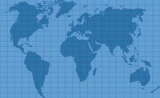 gratikuler värld Karta. bakgrund Karta jord digital, graticule rutnät radar, vektor illustration