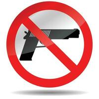 förbjuda av vapen pistol vektor