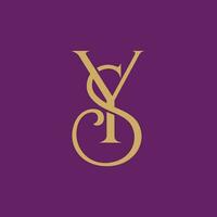 y s Brief Monogramm Initiale vektor