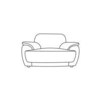 soffa ikon platt. enkel vektor symbol, element grafisk illustration design mall