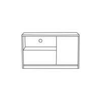 Fernseher Tabelle Symbol Linie minimalistisch Design, Innere Logo Design, Vektor Vorlage