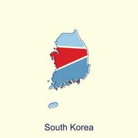 Karte von Süd Korea hoch detailliert politisch Karte. Süd Korea Vektor Illustration Design Vorlage