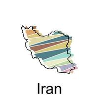 vektor fil Karta av Iran, iran regioner Karta illustration design mall