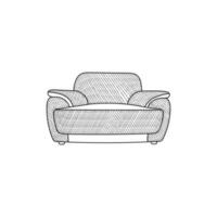 Sofa Symbol Vektor Design Vorlage, Couch, Sofa, Möbel Symbol. Vektor Illustration.
