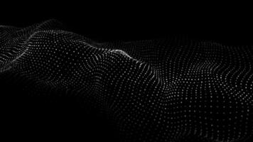 abstrakt mörk bakgrund med dynamisk Vinka. de begrepp av teknologisk bakgrund. stor data. vektor illustration.