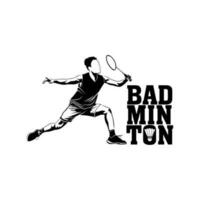 Vektor Illustration Badminton Spieler