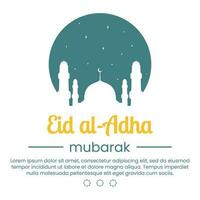 eid al adha Mubarak Hintergrund Design mit Moschee Vektor Illustration eps 10