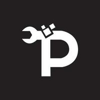 ip oder Pi Brief Logo, Einstellungen, Handel Logo vektor