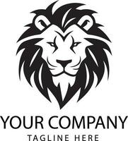 Vektor von Löwe Gesicht Logo isoliert auf Weiß Hintergrund