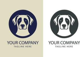 Vektor Haustier Hund Gesicht Logo