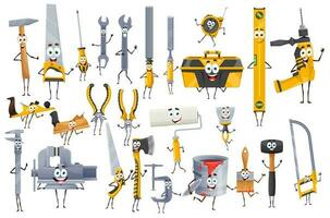 Karikatur DIY und Konstruktion Werkzeug Zeichen vektor
