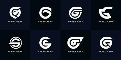 Sammlung Brief G Monogramm Logo Design vektor