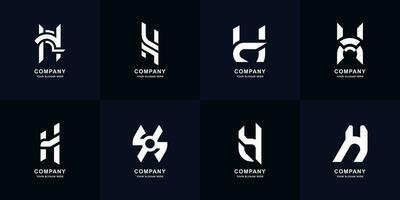 Sammlung Brief h Monogramm Logo Design vektor