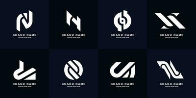 Sammlung Brief n Monogramm Logo Design vektor