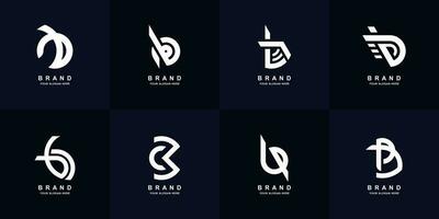 samling brev b eller bb monogram logotyp design vektor