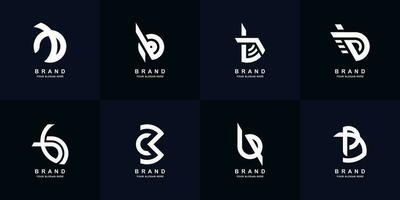 Sammlung Brief b oder bb Monogramm Logo Design vektor