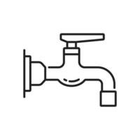 Zapfhahn Küche und Badezimmer Kompression Wasserhahn Symbol vektor