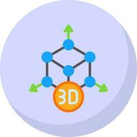 3D-Modellierungsvektor-Icon-Design vektor