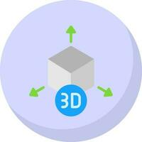 3D-Modell-Vektor-Icon-Design vektor