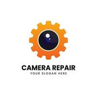 kamera reparera service logotyp design vektor mall