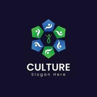 Kultur Marke bunt Logo Design Vektor Vorlage