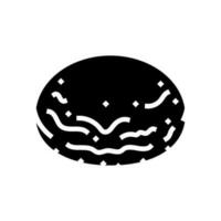 Brioche Brötchen Essen Mahlzeit Glyphe Symbol Vektor Illustration