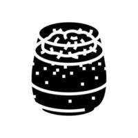 Schokolade Mousse Essen Snack Glyphe Symbol Vektor Illustration