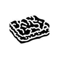 Blaubeere zerbröckeln Essen Snack Glyphe Symbol Vektor Illustration