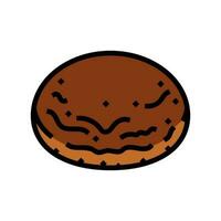 Brioche Brötchen Essen Mahlzeit Farbe Symbol Vektor Illustration