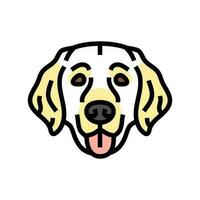 golden Retriever Hund Hündchen Haustier Farbe Symbol Vektor Illustration