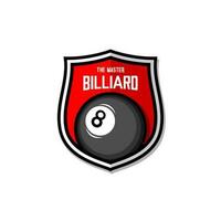 Vektor Illustration von Billard- Ball Logo auf Weiß Hintergrund